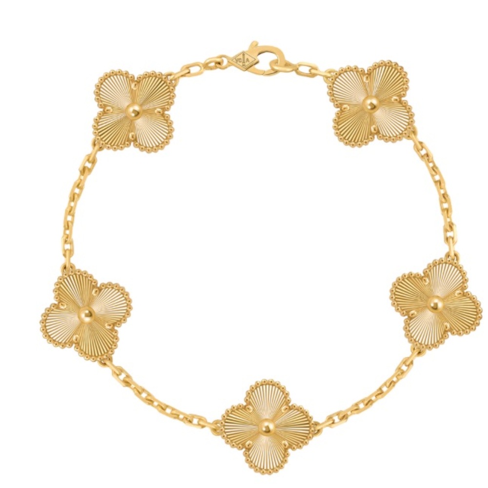 VINTAGE STYLE ALHAMBRA GOLD FOUR LEAF CLOVER BRACELET - RESTOCKED